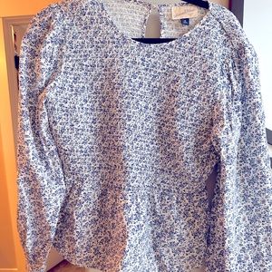 Universal thread spring floral peplum top size medium